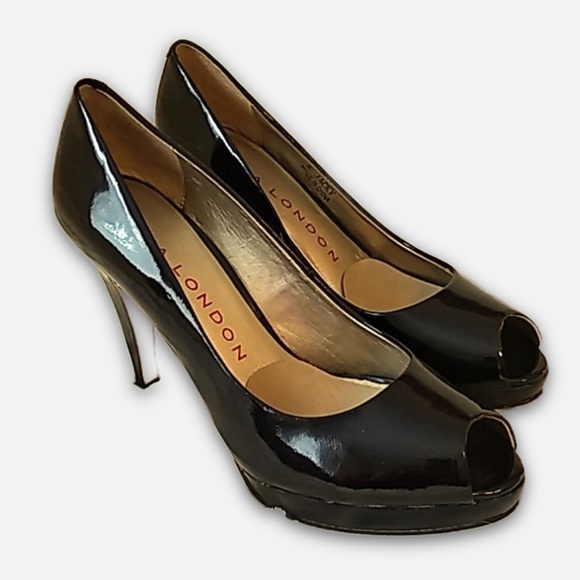 Sacha London Shoes - Sacha London patent leather peep-toe pumps